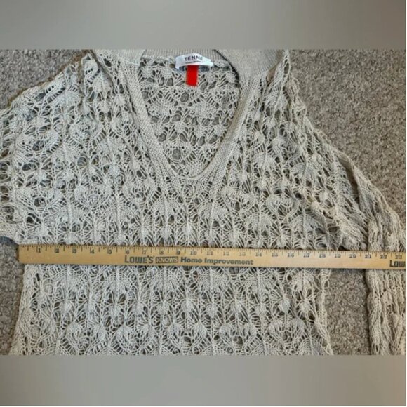 Tenne Knit Crochet Polo sweater blouse top size M - Picture 7 of 7